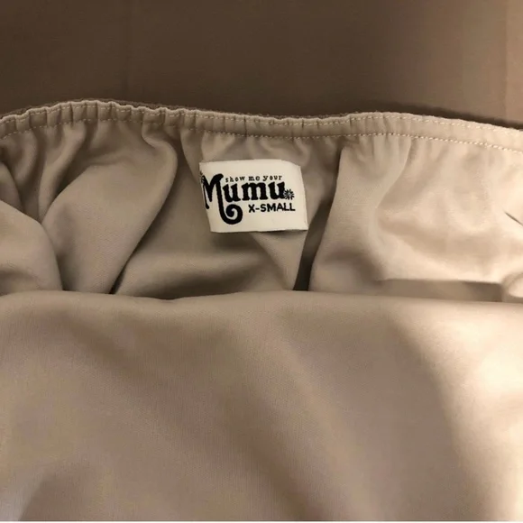 Show Me Your Mumu Heather Halter Dress Dune Chiffon - Picture 5 of 5